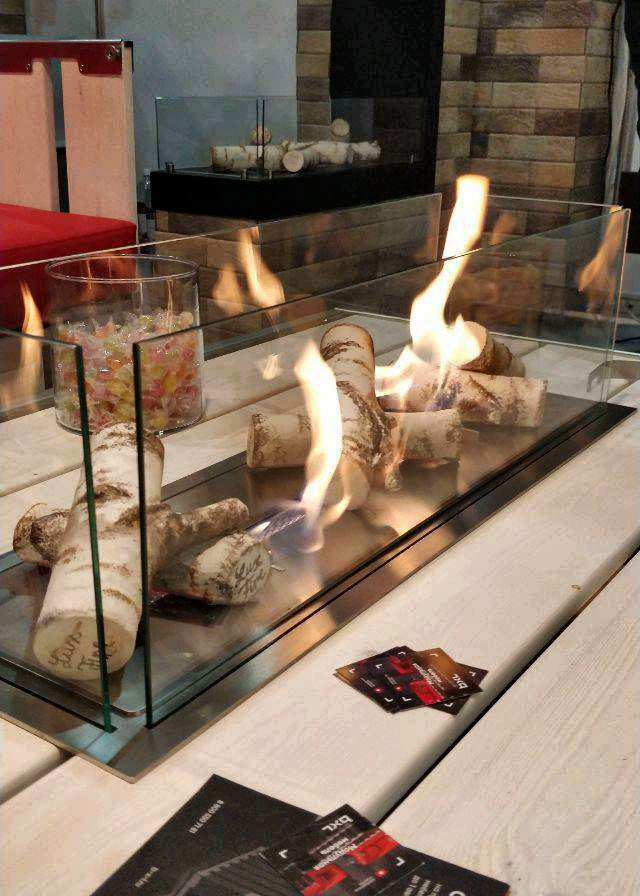 Встроенные топливные блоки в интерьере