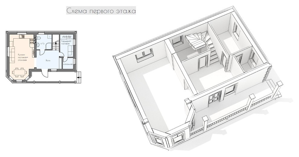 Схема первого этажа