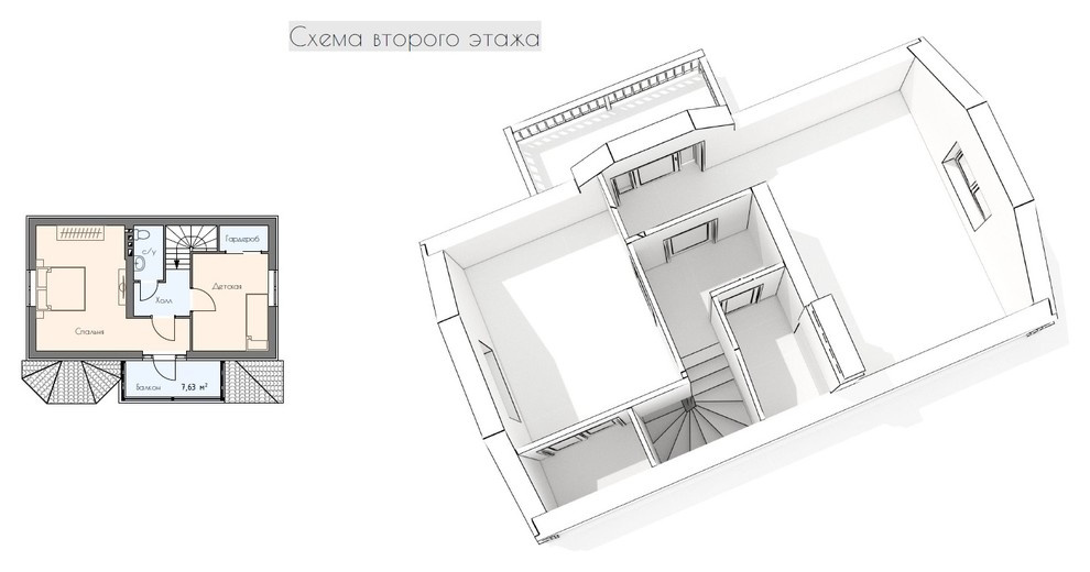 Схема второго этажа