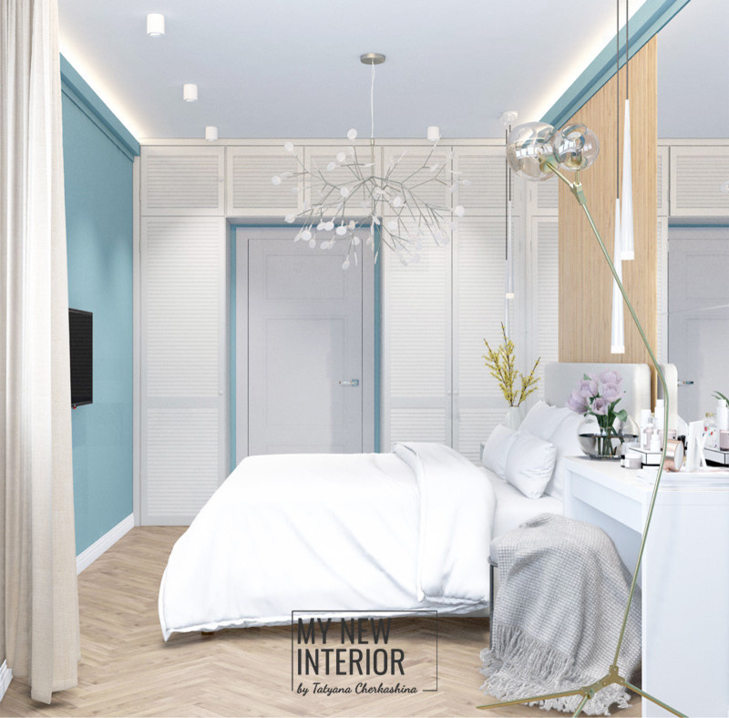 Дизайн спальни двухкомнатной квартиры 60,3 кв.м.