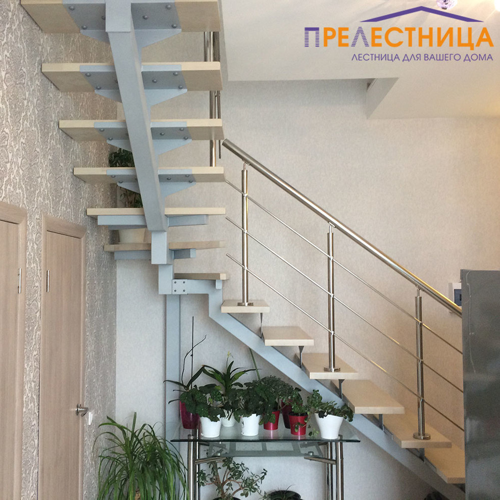 Лестница на 1 металлическом каркасе Ассоль 23