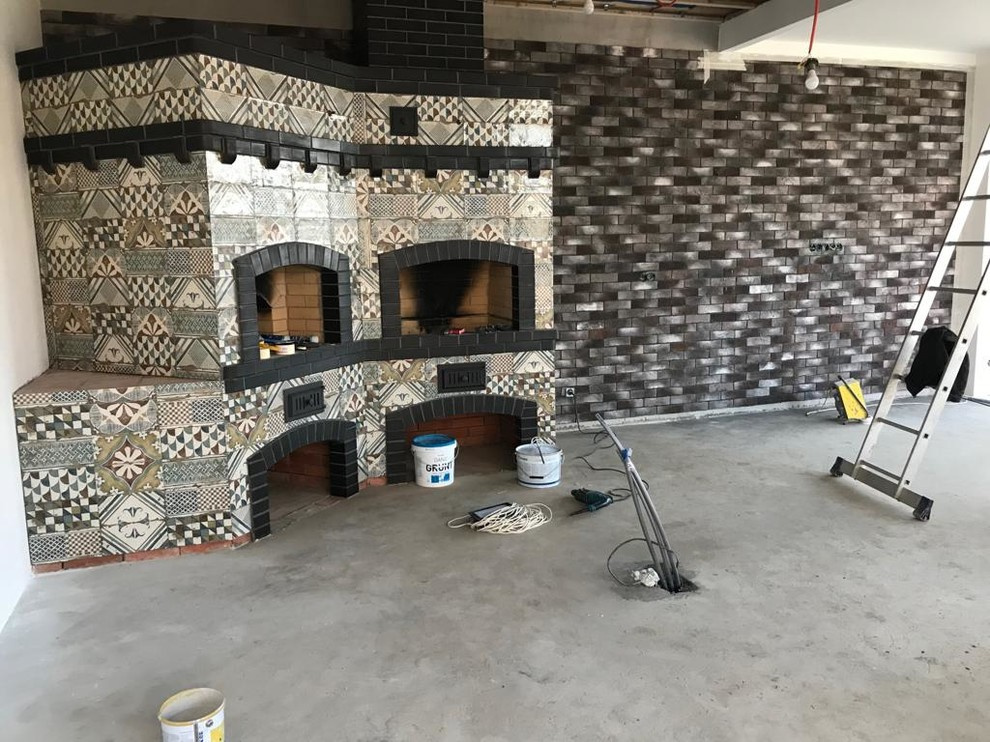 Барбекю комплекс с русской печью и мангалом