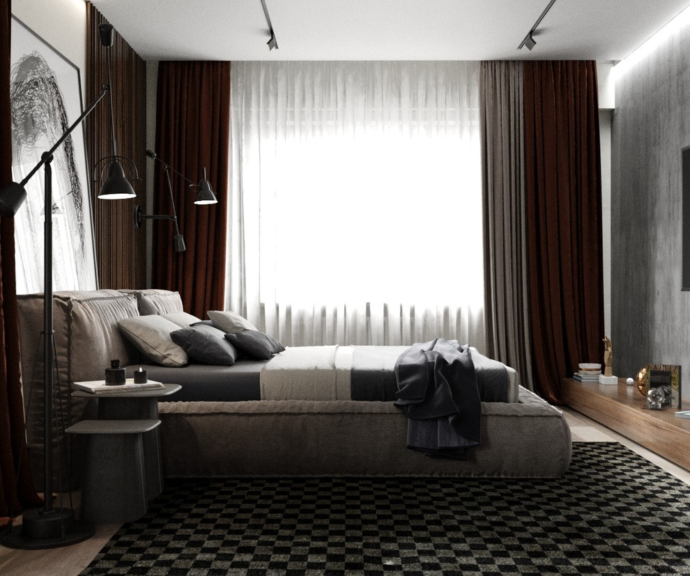 Спальня из проекта ЖК Новый для молодого мужчины.