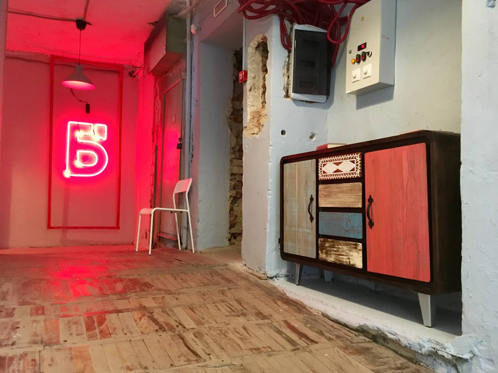 СВАРНА, комод массив, лофт, 4 ящика