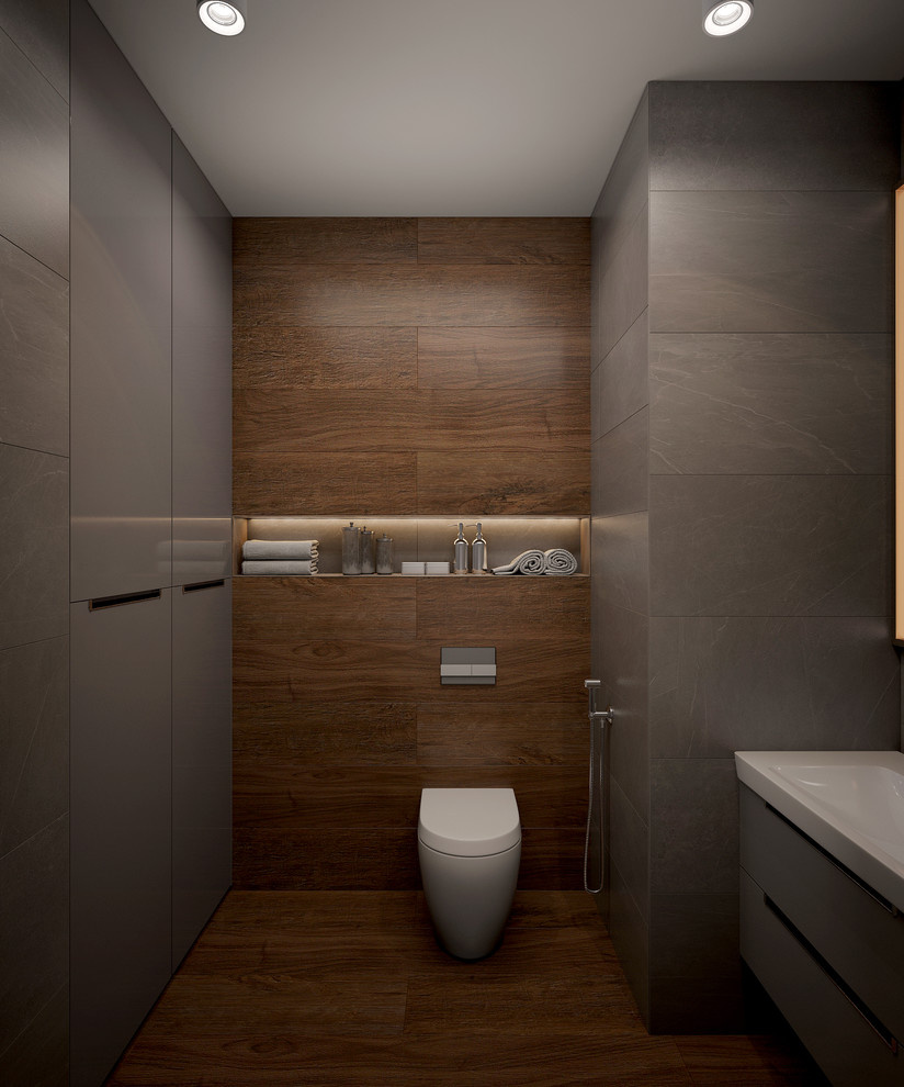 Квартира. Юго-запад Москвы. 120 кв.м. Насыщенный цвет дерева.