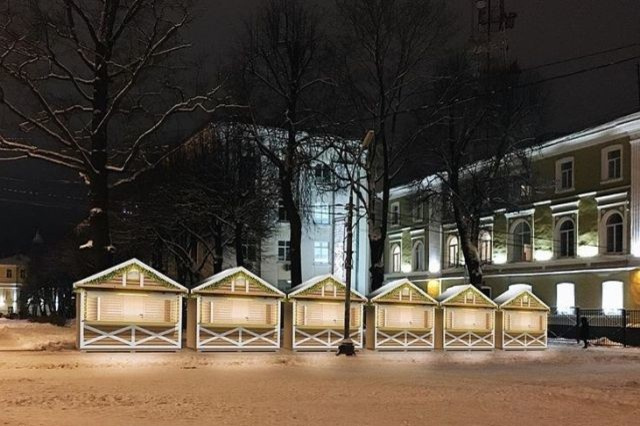 Домик для городской рождественской ярмарки