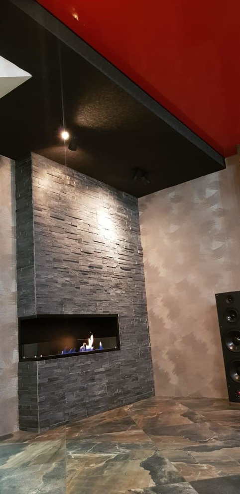 Угловой биокамин