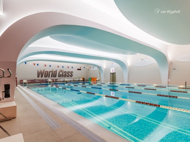 Освещение спорт-клуба World Class