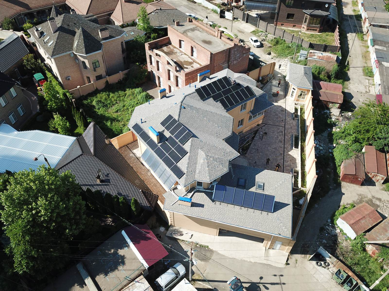 Солнечная электростанция для дома. Мощность 10 кВт, 3ф.