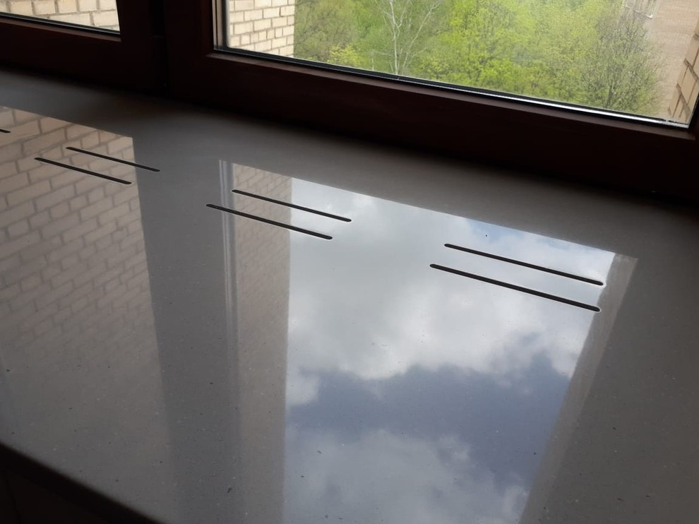 Серая столешница из акрилового камня LG Hi-Macs