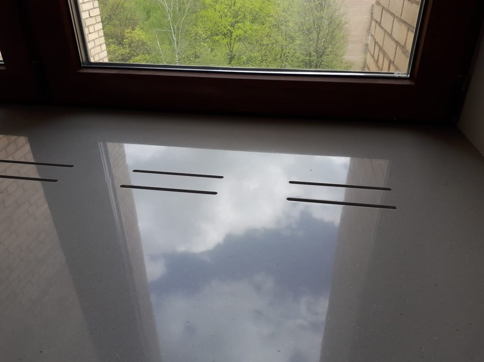 Серая столешница из акрилового камня LG Hi-Macs