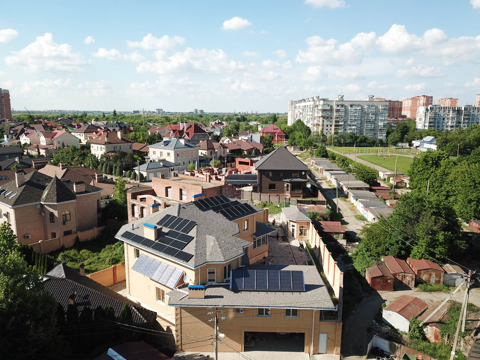 Солнечная электростанция для дома. Мощность 10 кВт, 3ф.