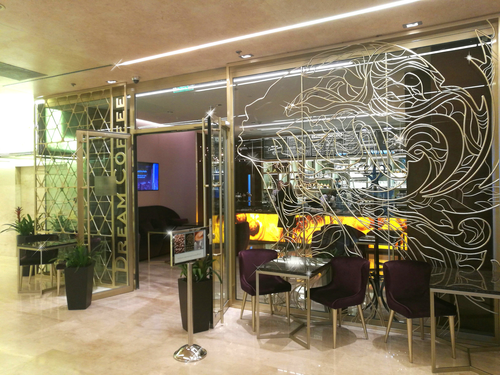 Дизайн кафе Dream Coffee Москва Сити