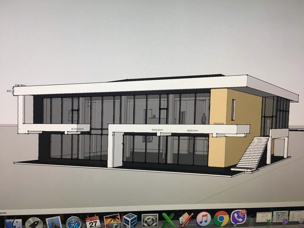 Остекление котеджа в современном стиле (от эскиза до воплощения в жизнь)