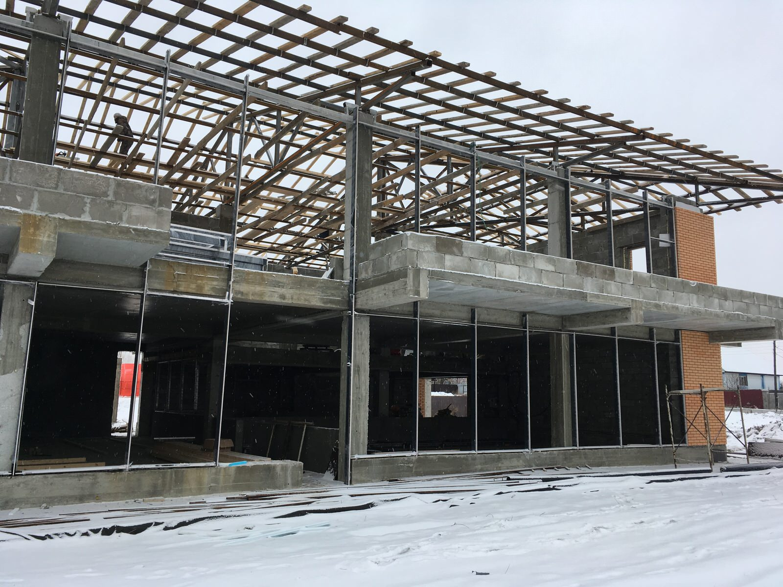 Остекление котеджа в современном стиле (от эскиза до воплощения в жизнь)