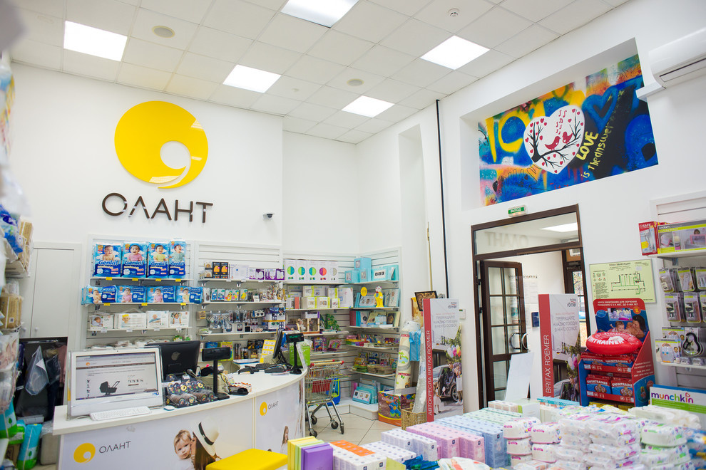 Роспись магазина для новорожденных Олант Ленинский