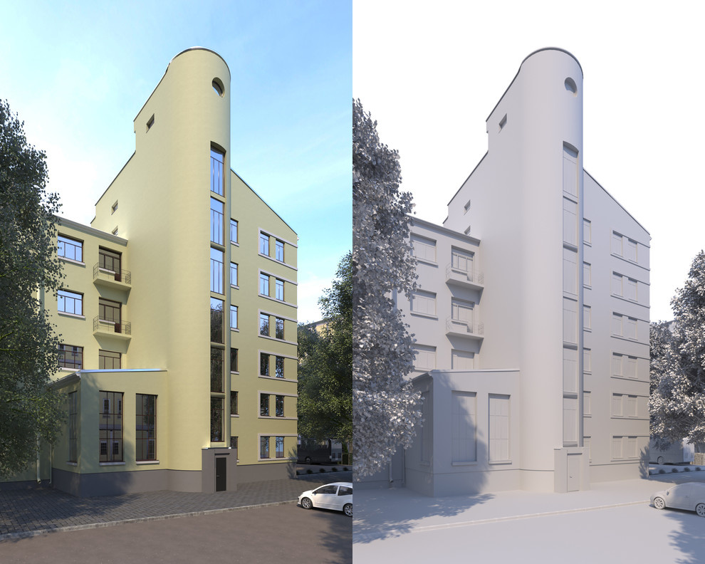 Обложка проекта: Моделирование и визуализация жилого дома