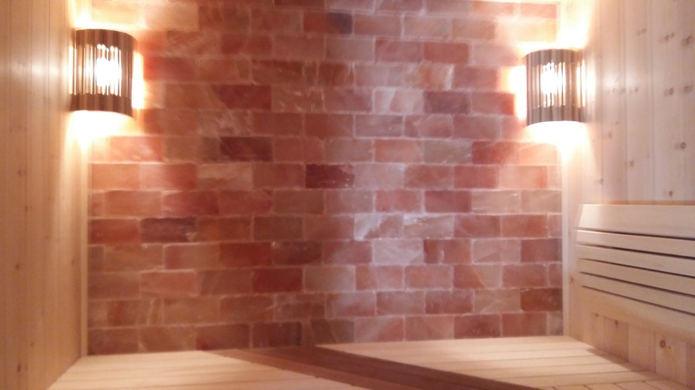 Отделка сауны гималайской солью