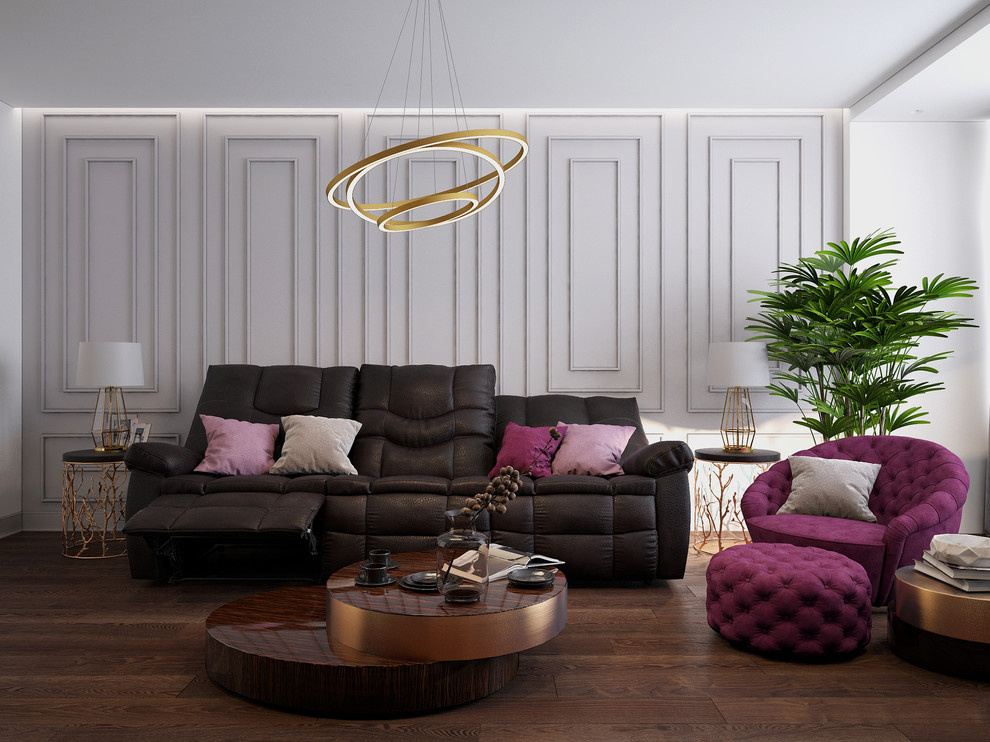 Квартира 135 кв.м. ЖК Розмарин. Насыщенные цвета и фактуры.