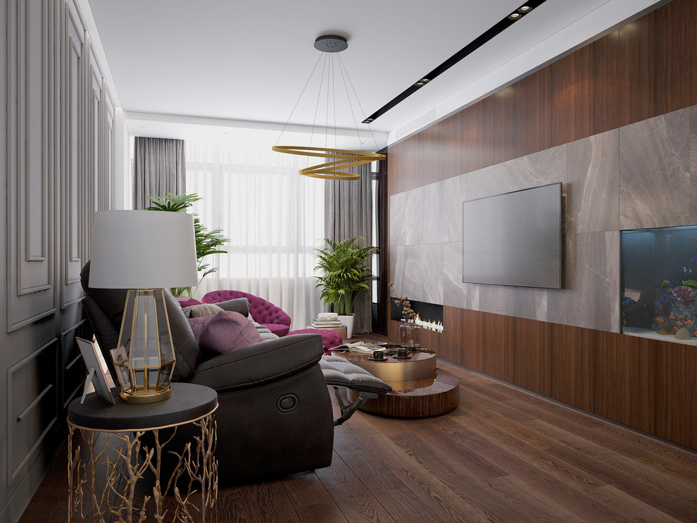 Квартира 135 кв.м. ЖК Розмарин. Насыщенные цвета и фактуры.