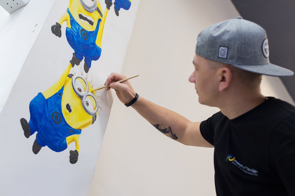 Роспись офиса студии дизайна Александра Побережного