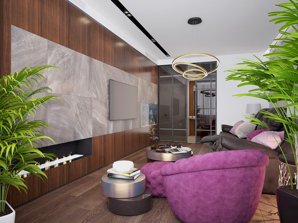 Квартира 135 кв.м. ЖК Розмарин. Насыщенные цвета и фактуры.