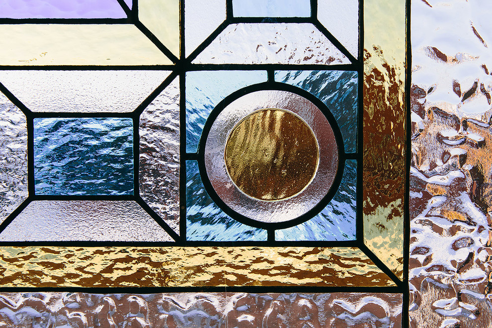 Витраж в лестничный марш