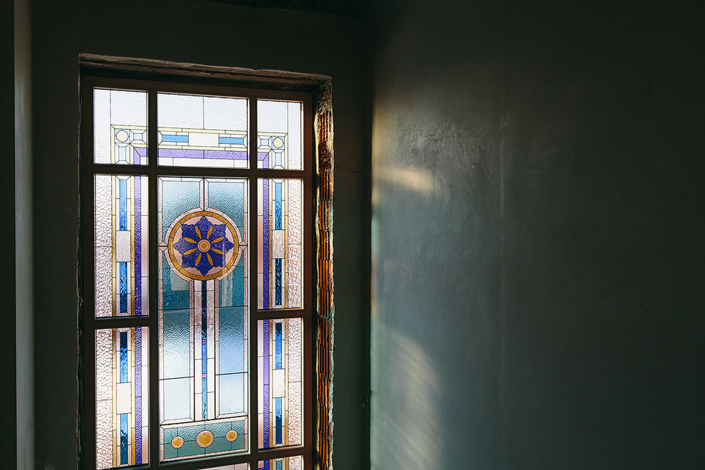 Витраж в лестничный марш