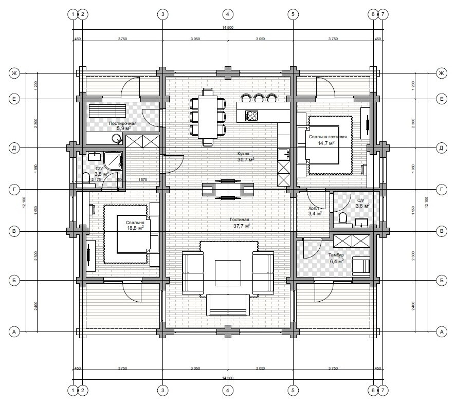 Деревянный дом 240 кв.м. Дача