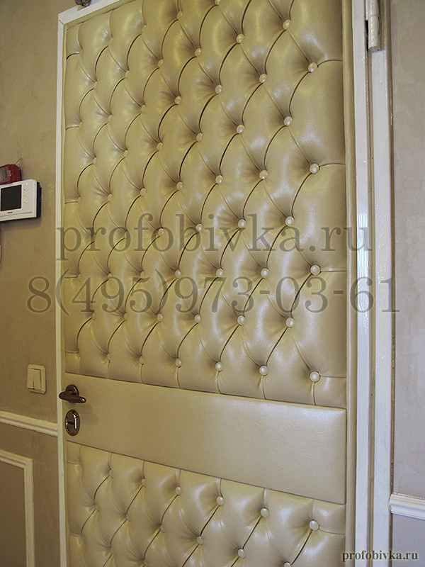 Обложка проекта: Обивка двери каретной стяжкой по индивидуальному заказу