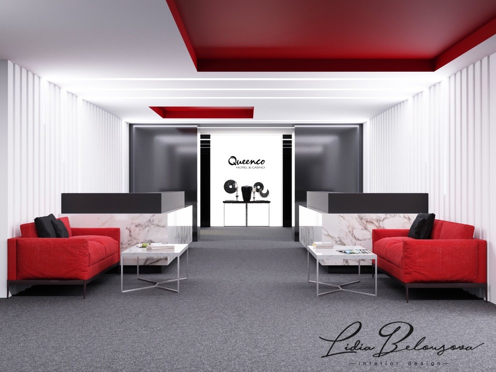 Ресепшен в офисах Queenco