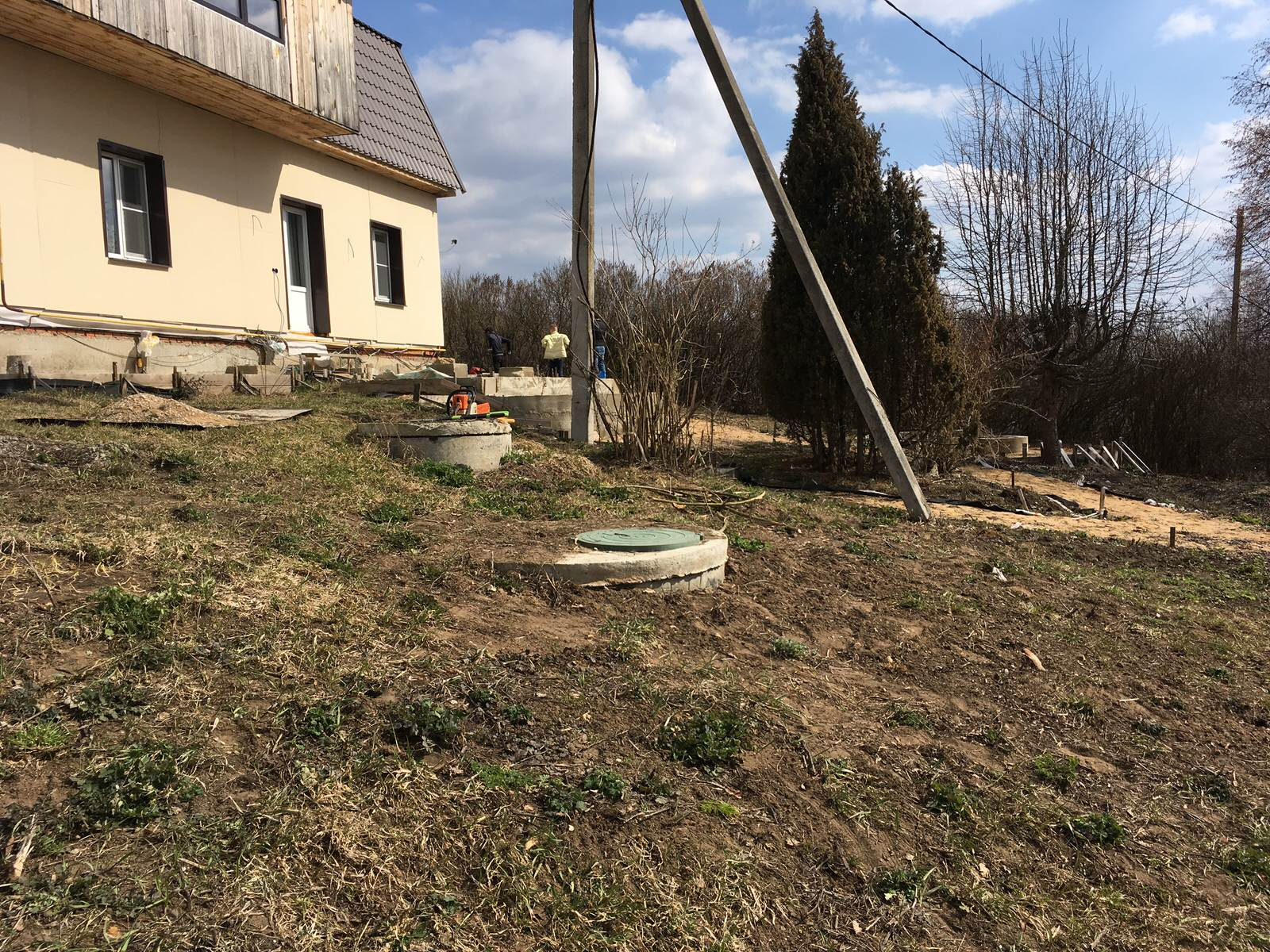 Сад в Старое Уткино Калужской области, процесс создания