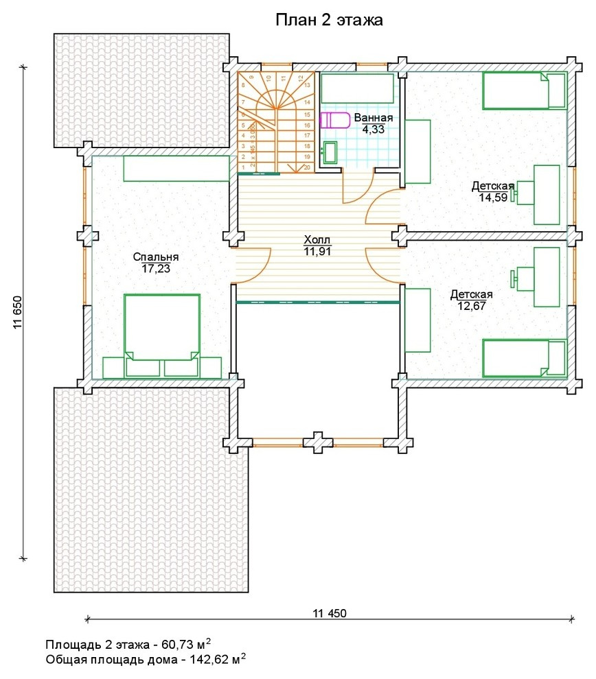 Загородный дом из профилированного бруса в г. Нижний Новгород