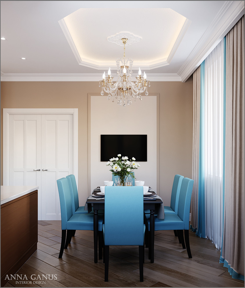 Кухня и гостиная в коттедже