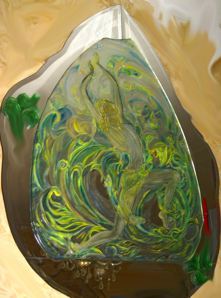 Зеркала витражные,фьюзинговые,эгламизе.