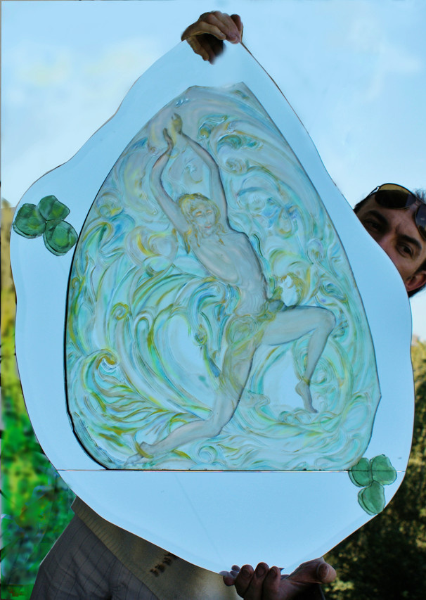 Зеркала витражные,фьюзинговые,эгламизе.