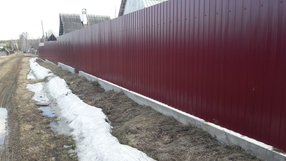 забор, ростверг, профлист 150м