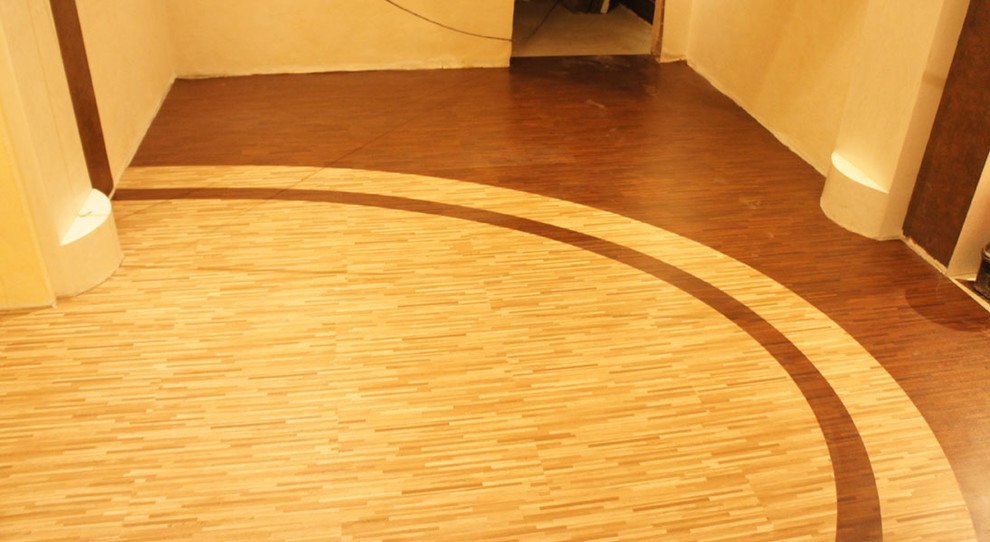 индивидуальный дизайн пола в коттедже