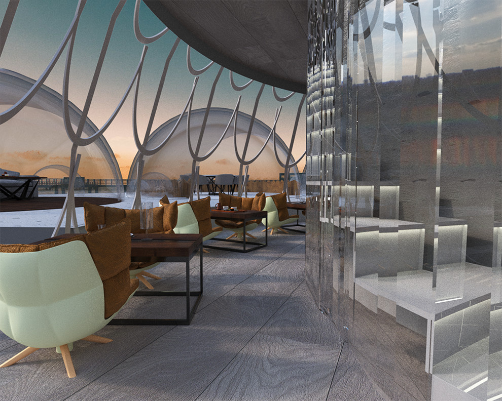 Кафе на побережье Каспийского моря