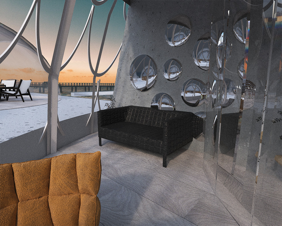 Кафе на побережье Каспийского моря