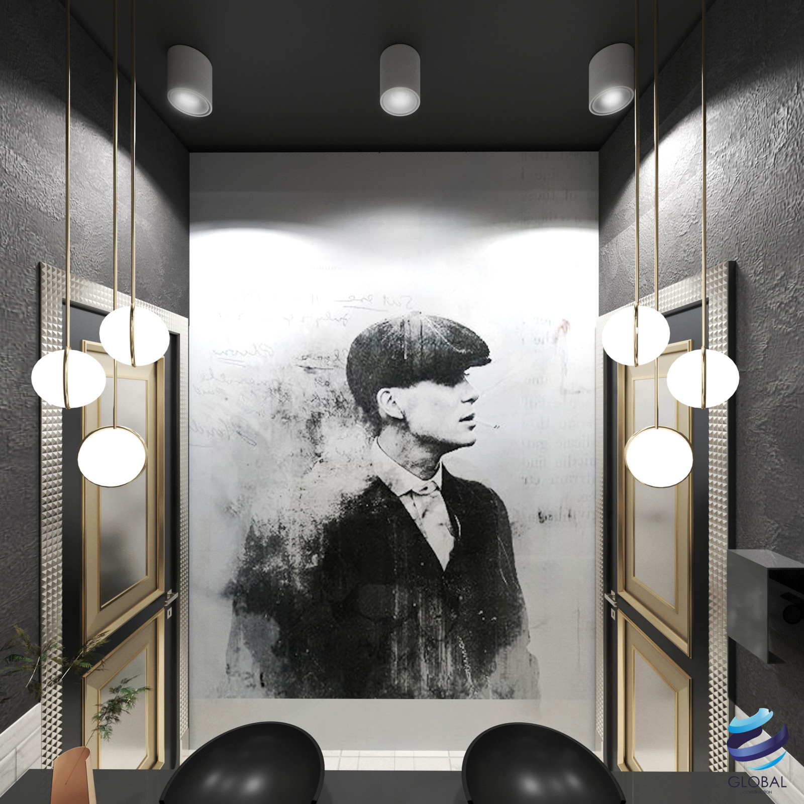 Визуализация вип зоны и WC ресторана