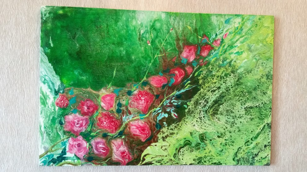 Картины и панно в технике FluidArt