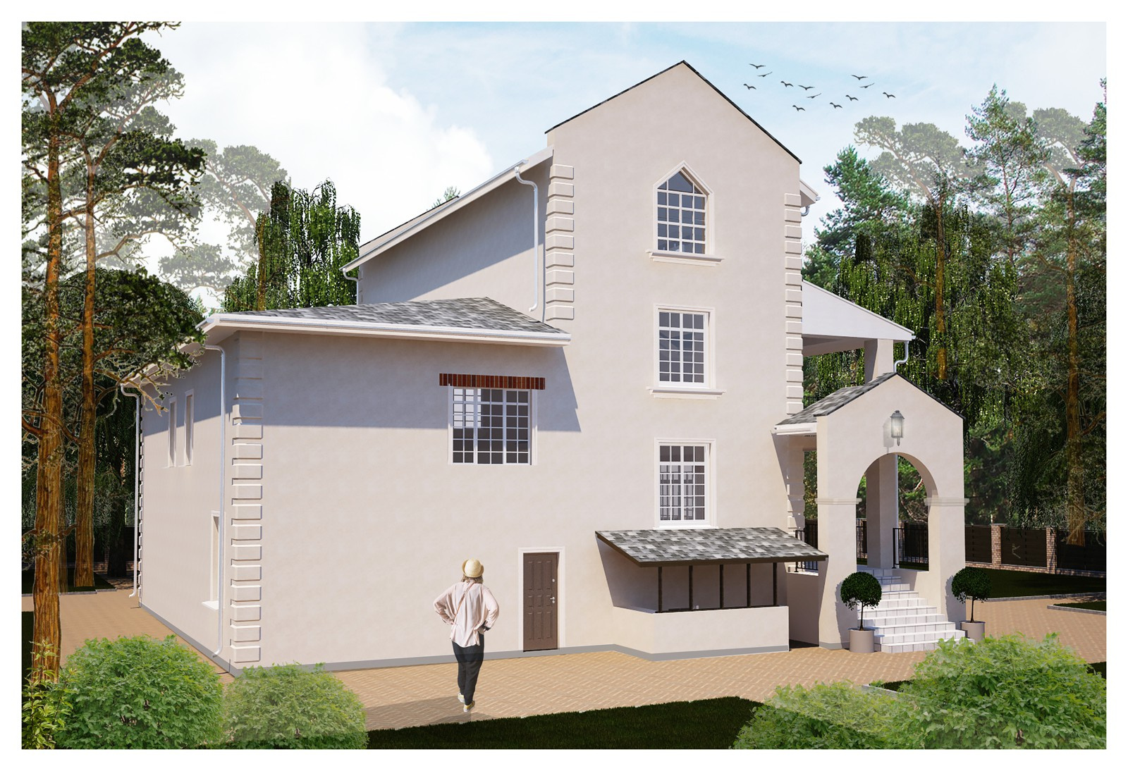 Обложка проекта: Фасад в современном стиле