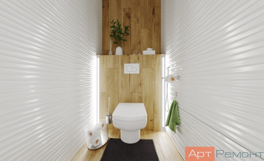 Санузел. Дизайн и ремонт трехкомнатной квартиры м. Рассказовка