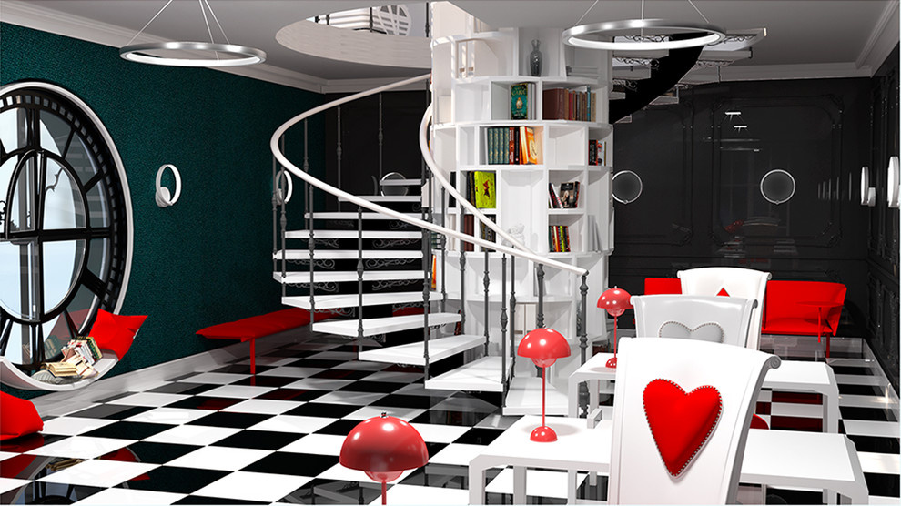 Общественный интерьер в стиле "Алиса в Стране Чудес"