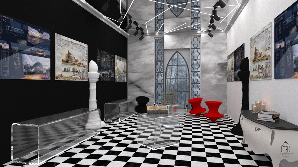 Общественный интерьер в стиле "Алиса в Стране Чудес"