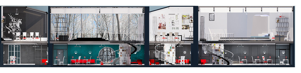 Обложка проекта: Общественный интерьер в стиле "Алиса в Стране Чудес"