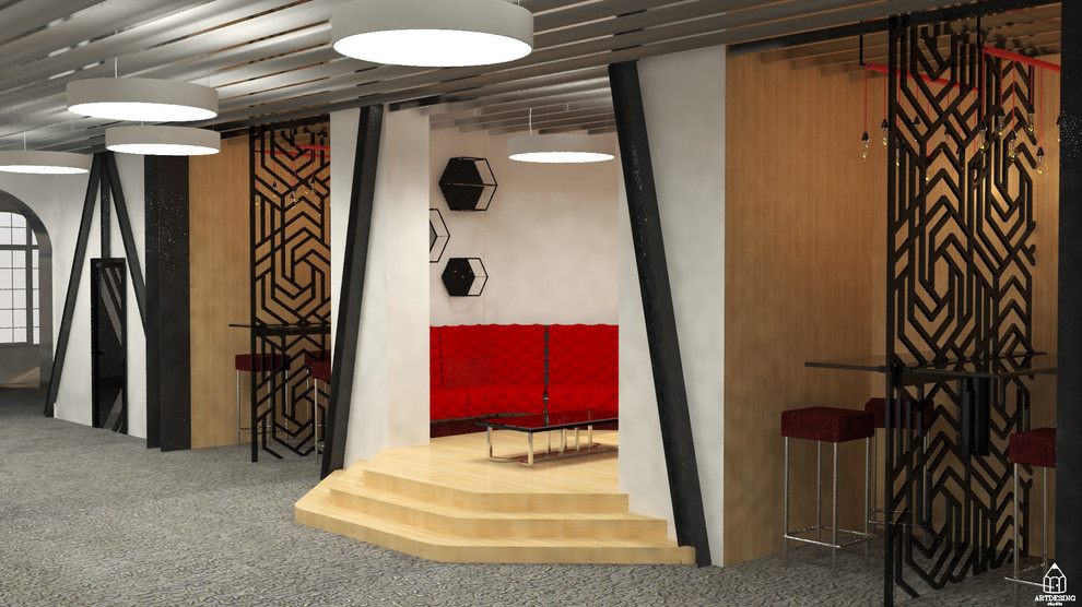 Общественный интерьер в стиле " Современный модерн"