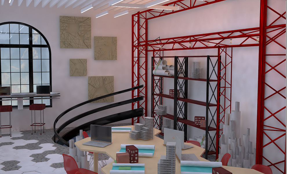 Общественный интерьер в стиле " Современный модерн"