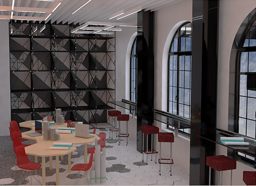 Общественный интерьер в стиле " Современный модерн"